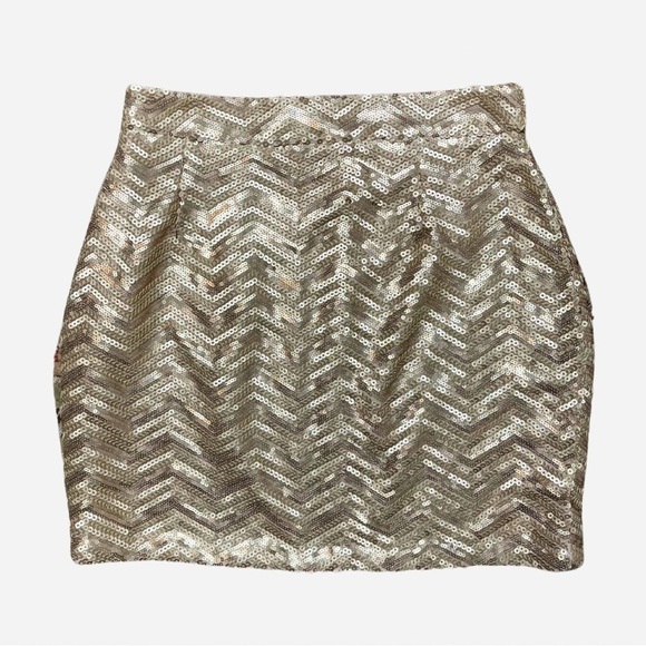 NWT‎ | Tobi Mini Skirt | Gold | Sequin | Small - Picture 5 of 8